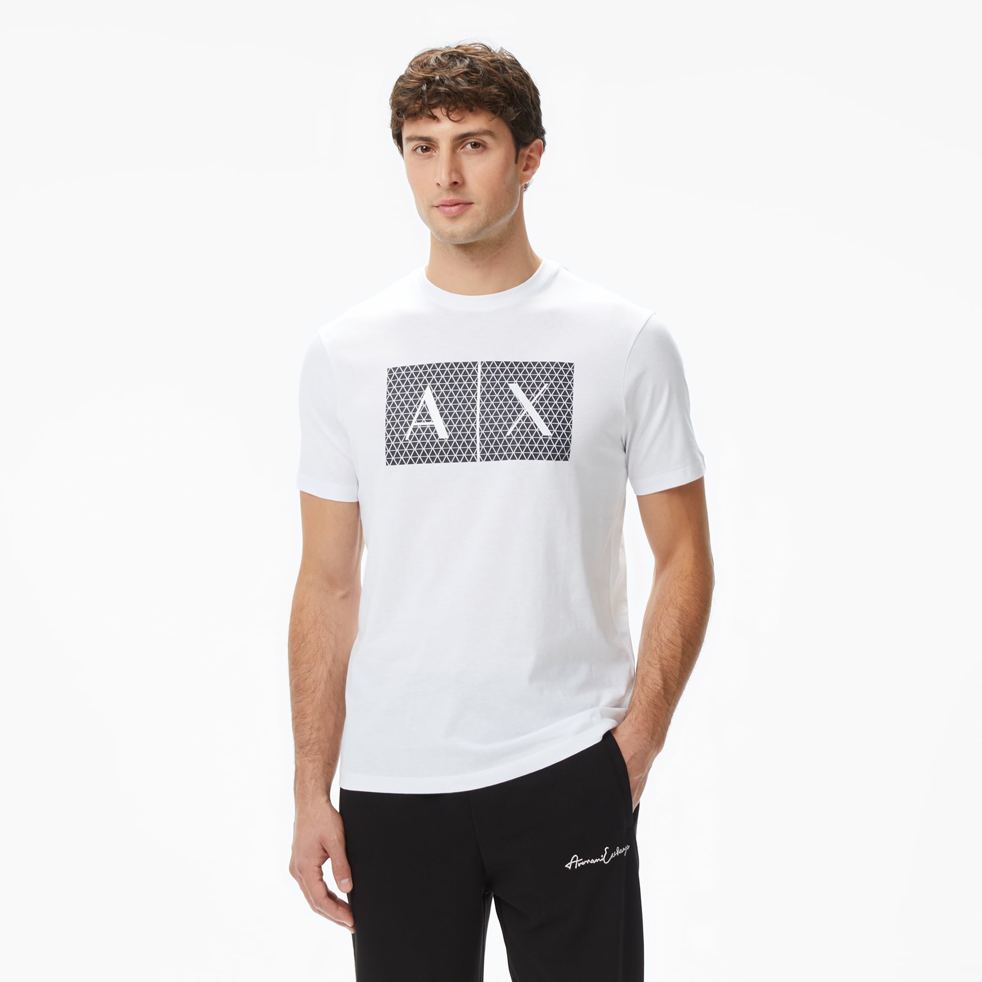  Armani Exchange Erkek Beyaz T-Shirt