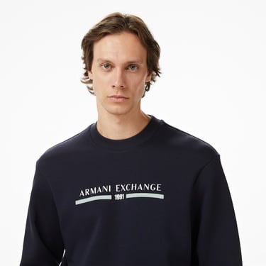  Armani Exchange Erkek Lacivert Sweatshirt