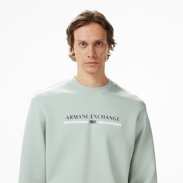  Armani Exchange Erkek Gri Sweatshirt