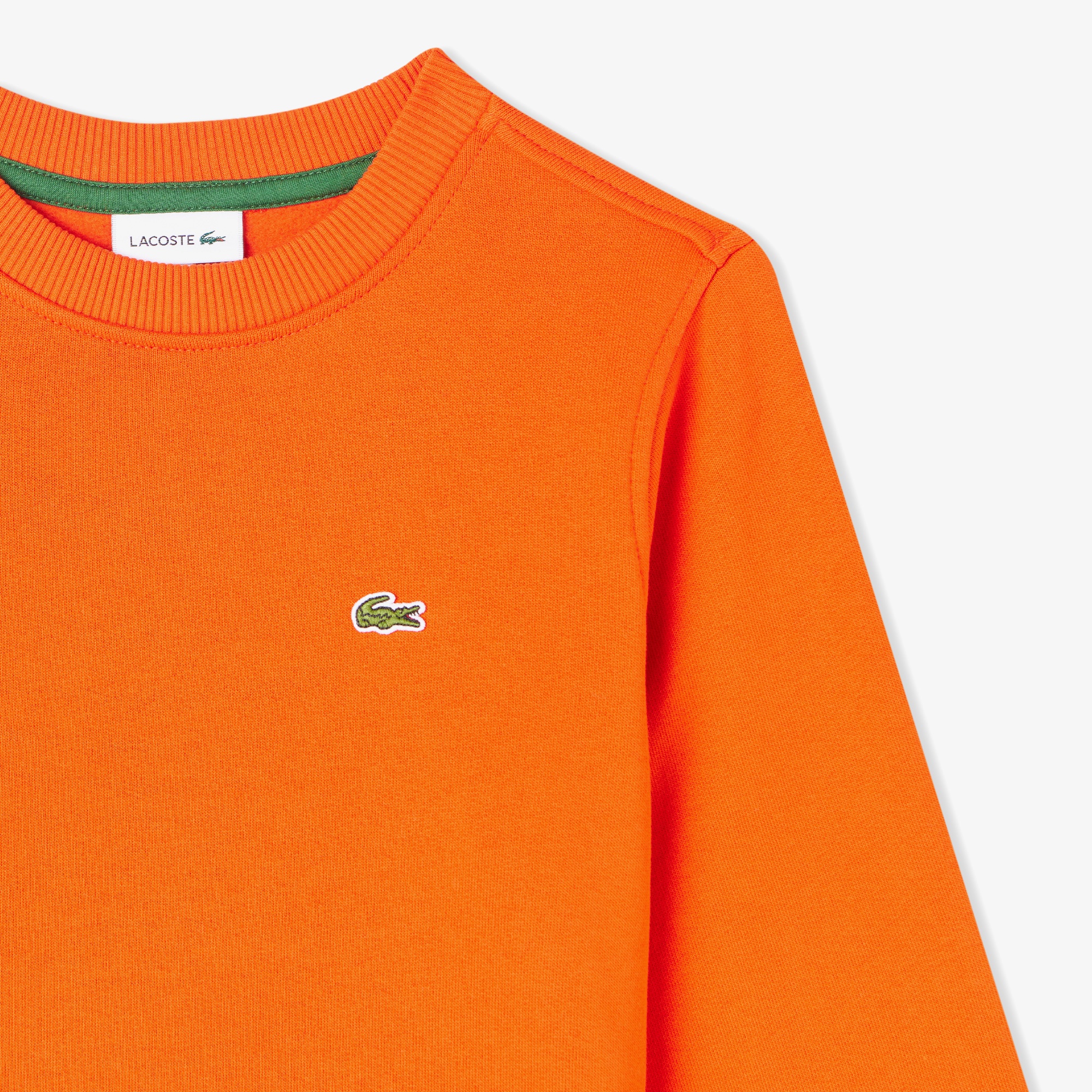Lacoste Çocuk Bisiklet Yaka Turuncu Sweatshirt