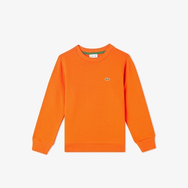  Lacoste Çocuk Bisiklet Yaka Turuncu Sweatshirt