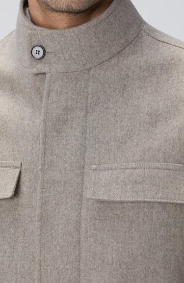  Network Erkek Bej Yün Coat Ceket