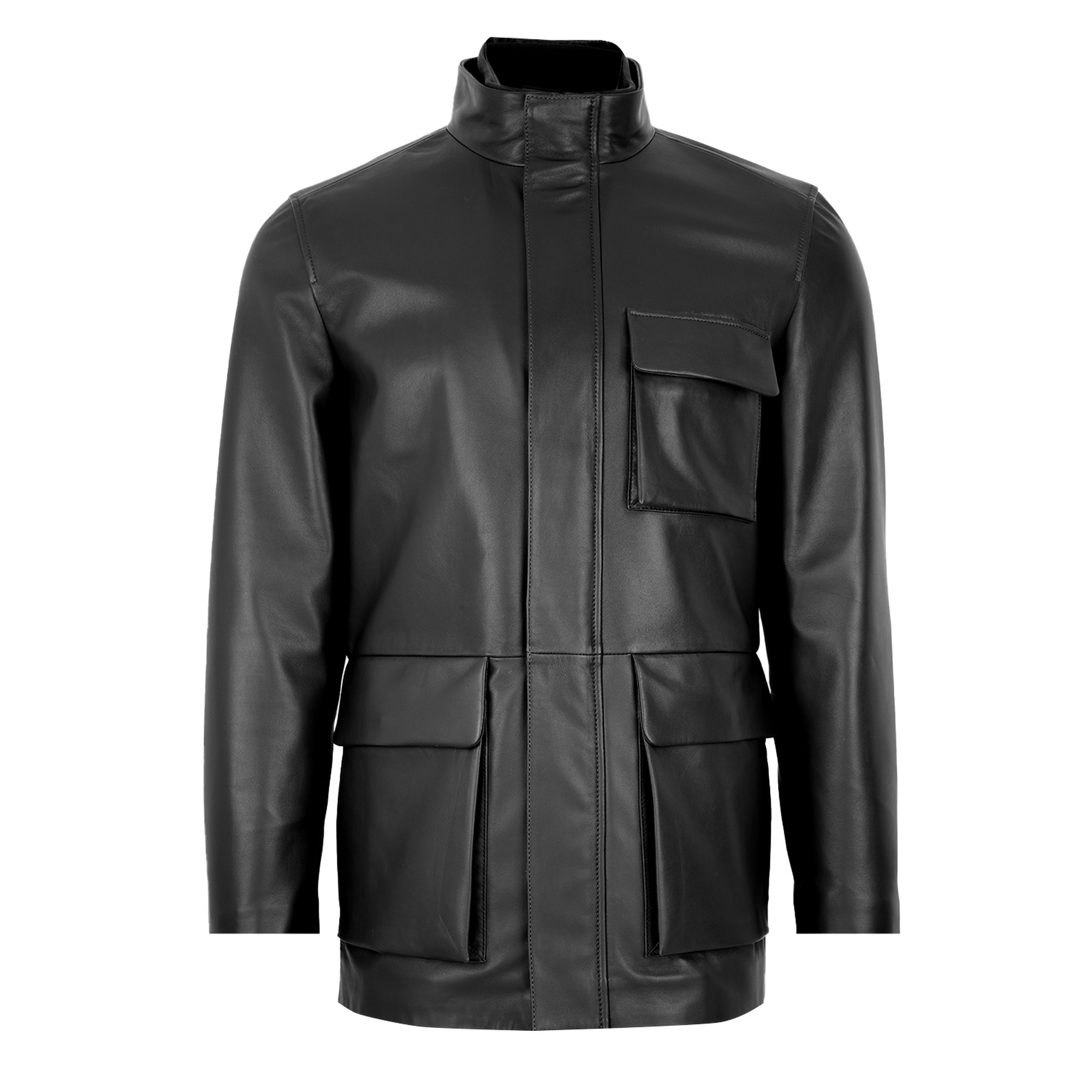 Adahy Siyah Erkek Deri Mont