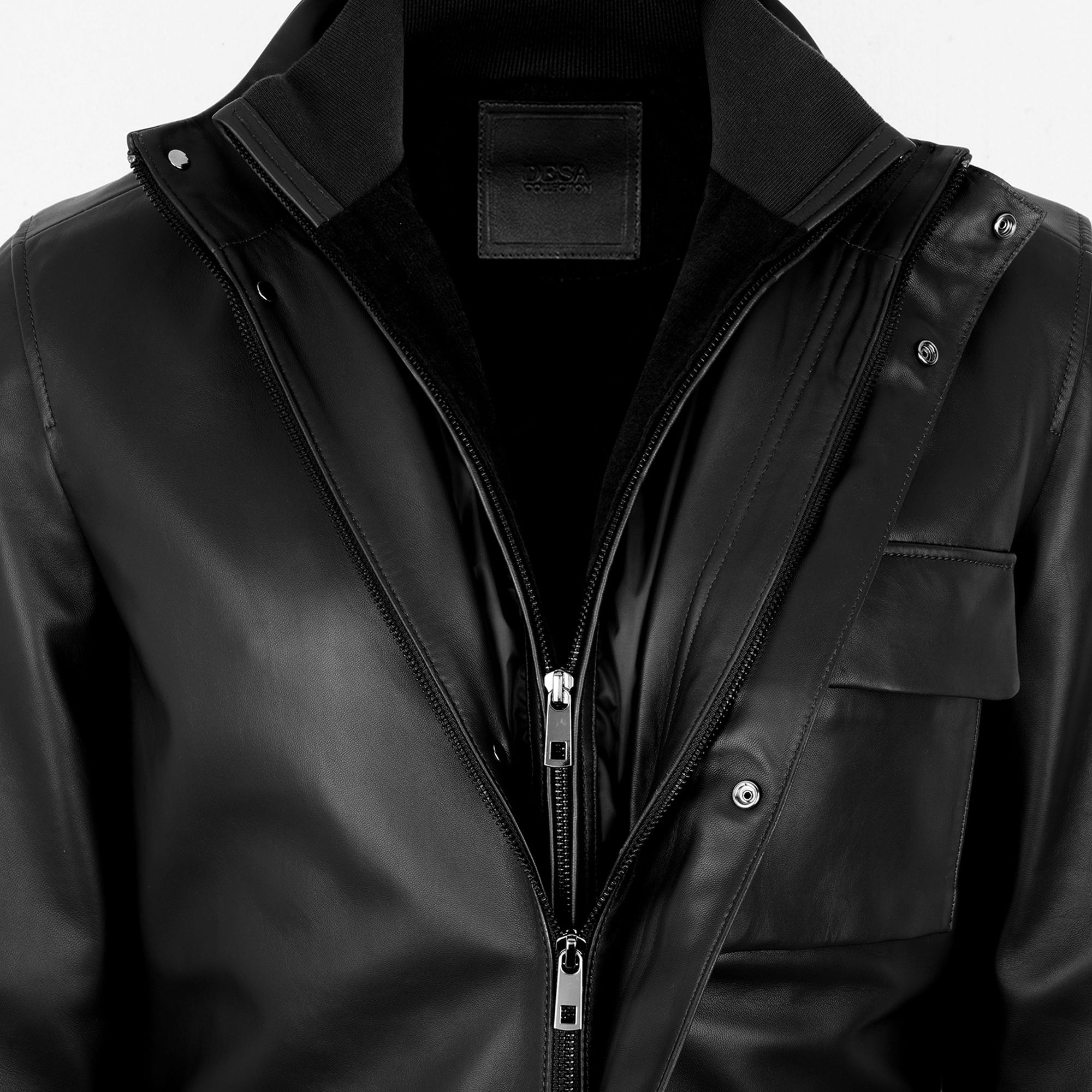 Adahy Siyah Erkek Deri Mont