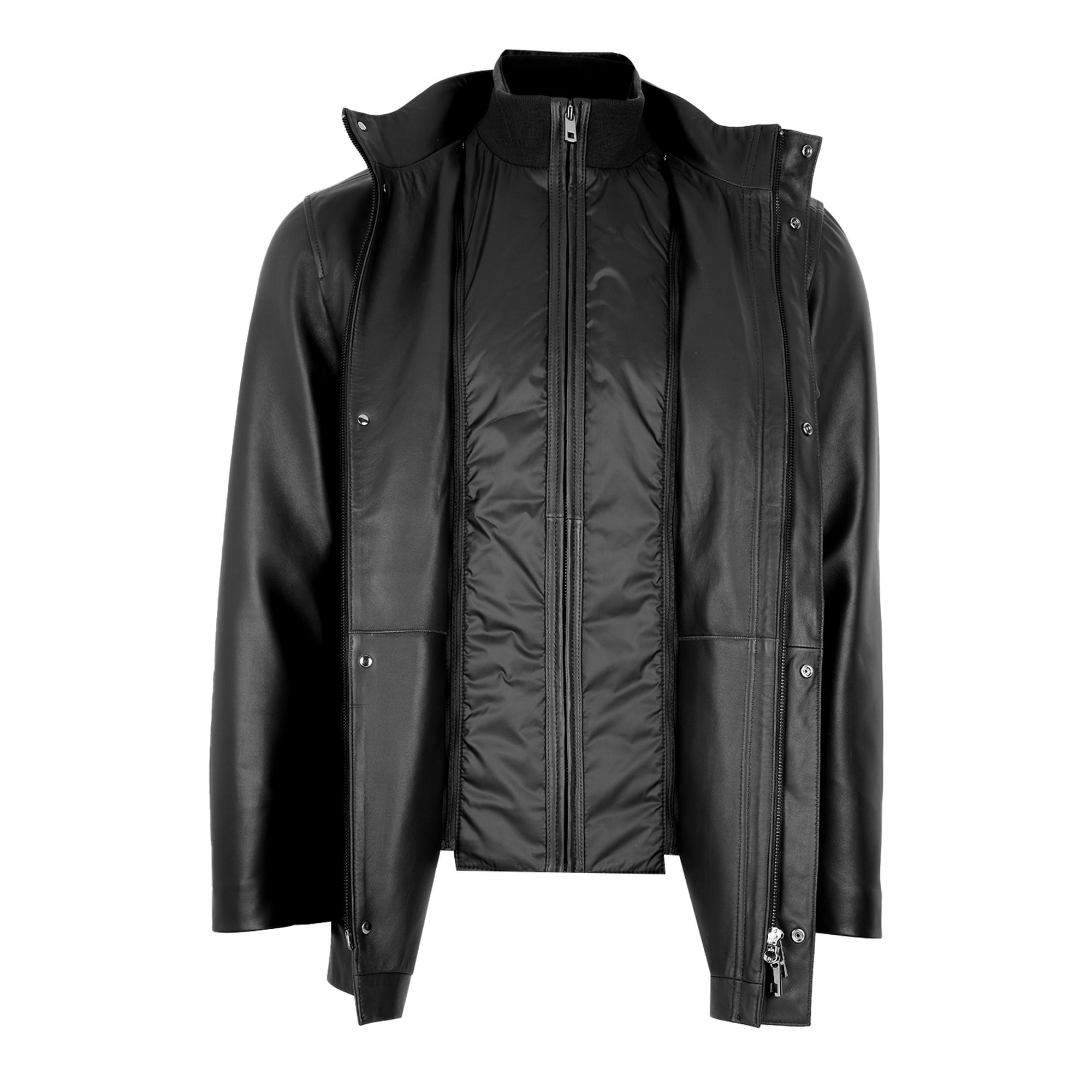 Adahy Siyah Erkek Deri Mont