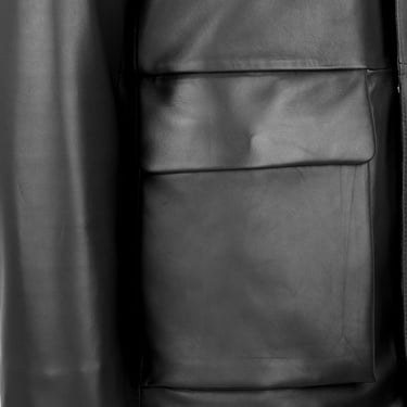  Adahy Siyah Erkek Deri Mont