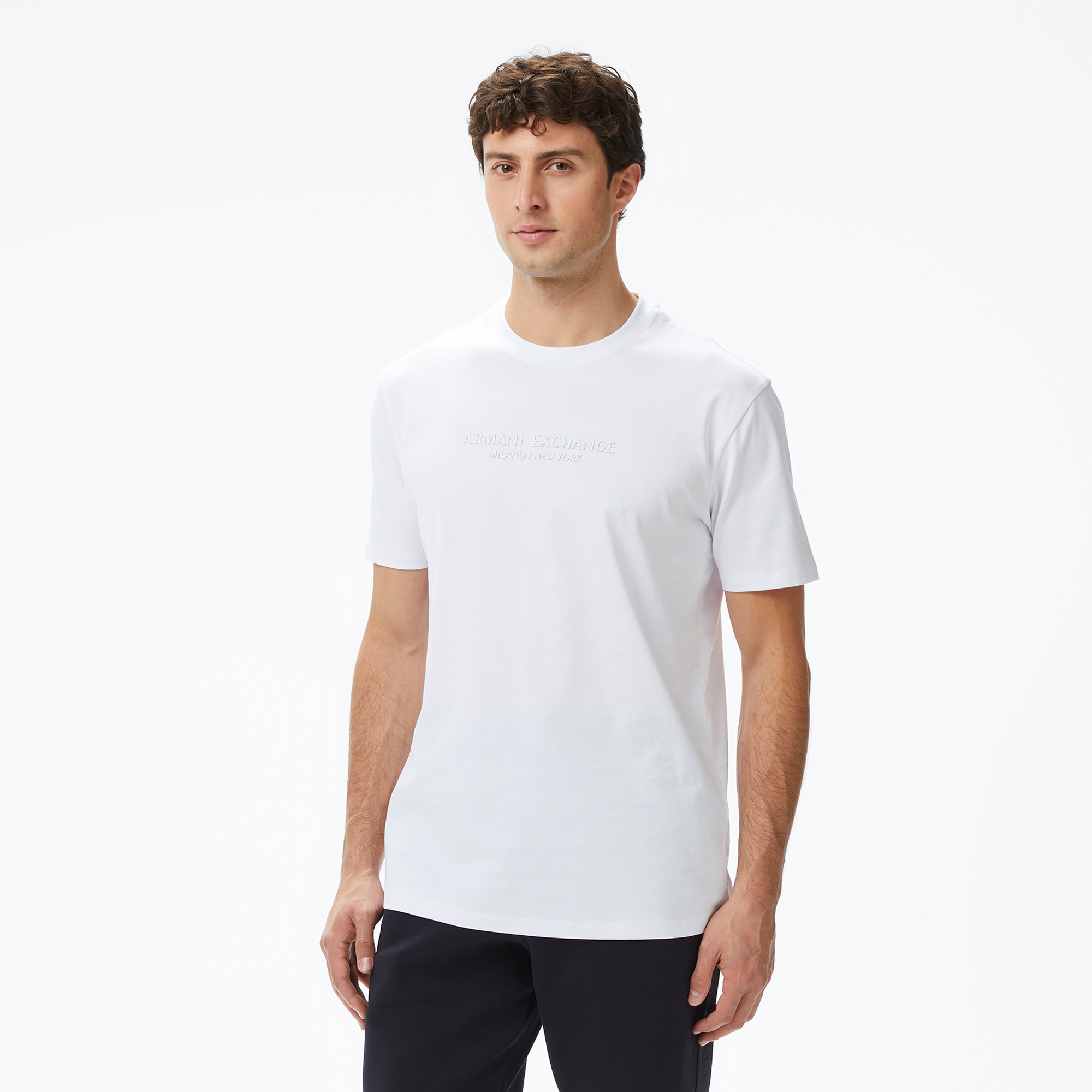 Armani Exchange Erkek Beyaz T-Shirt