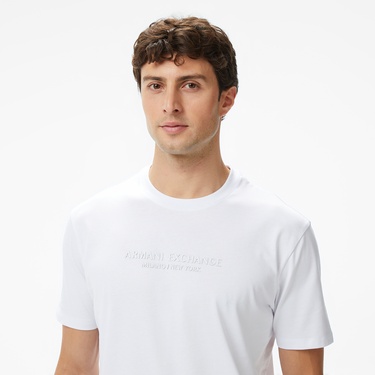  Armani Exchange Erkek Beyaz T-Shirt