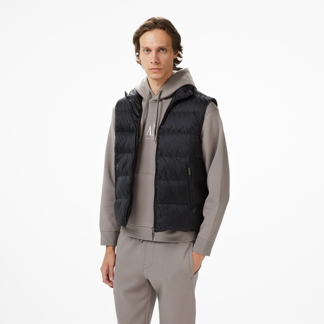  Armani Exchange Erkek Siyah Yelek