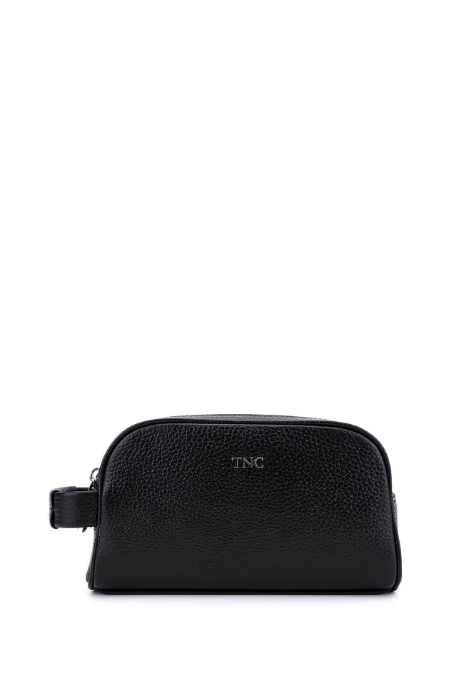  Tamer Tanca Erkek Hakiki Deri Siyah Floter El Çantası