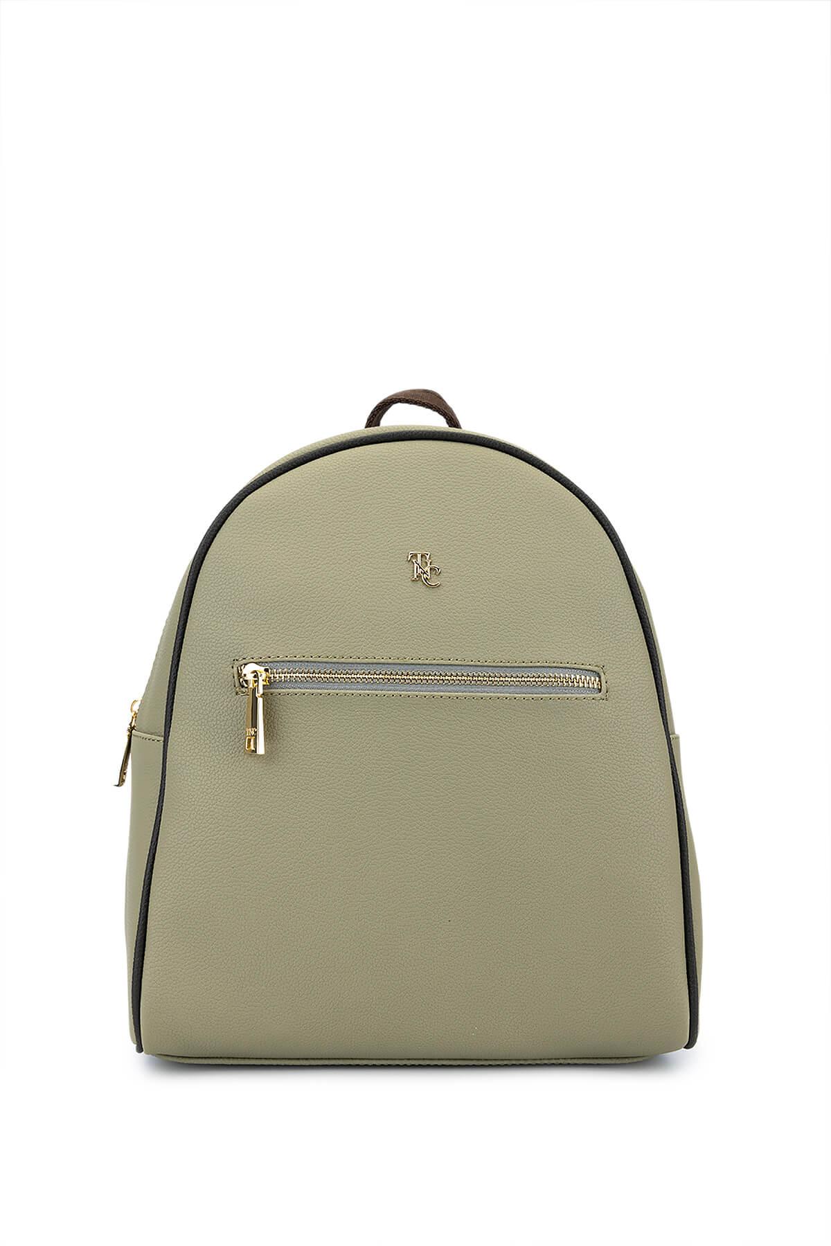  Tamer Tanca Kadın Suni Deri Yeşil Sırt Çantası