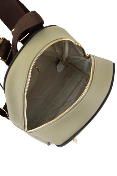  Tamer Tanca Kadın Suni Deri Yeşil Sırt Çantası