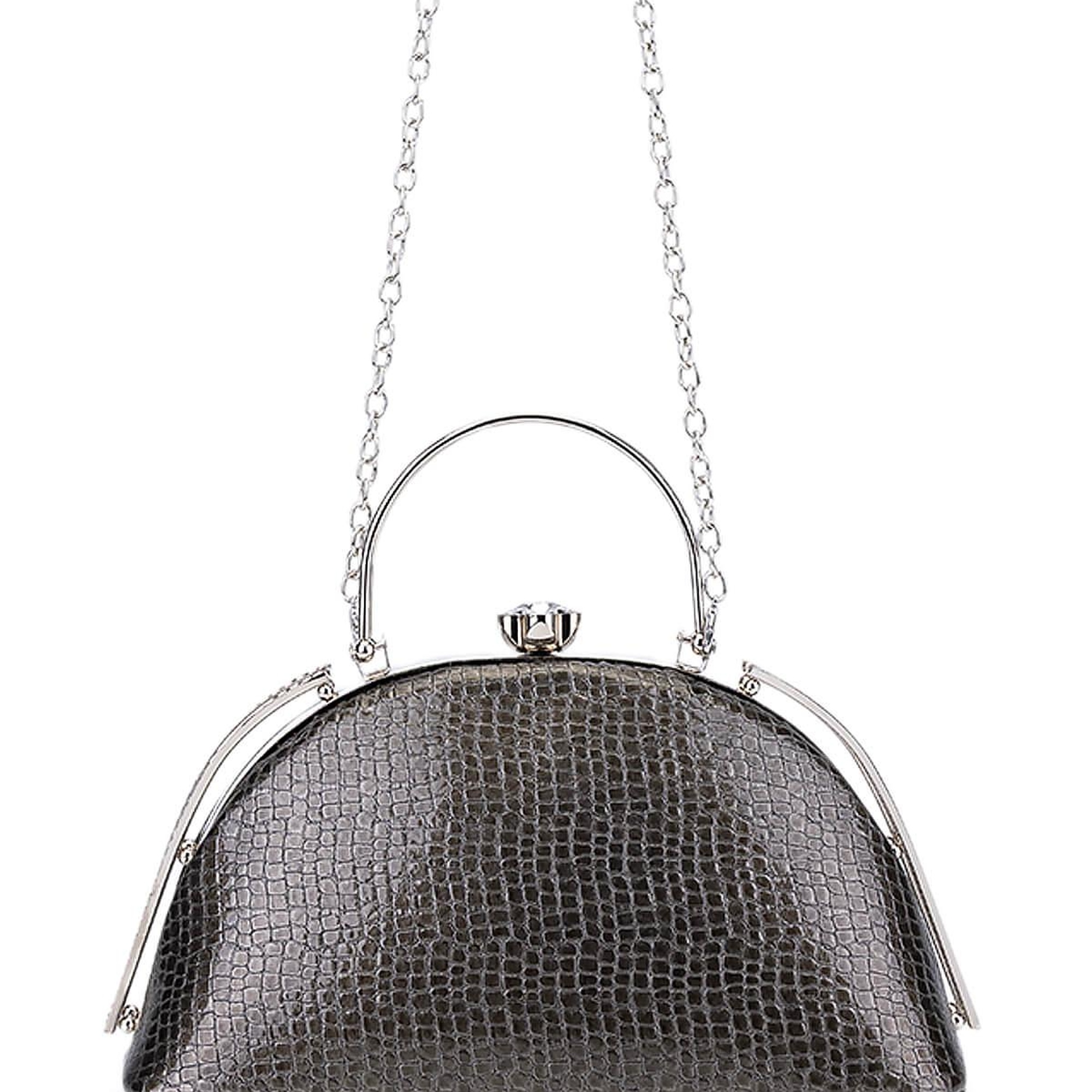 Tamer Tanca Kadın Suni Deri Antrasit Abiye Çanta