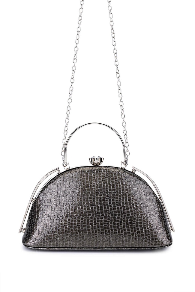  Tamer Tanca Kadın Suni Deri Antrasit Abiye Çanta