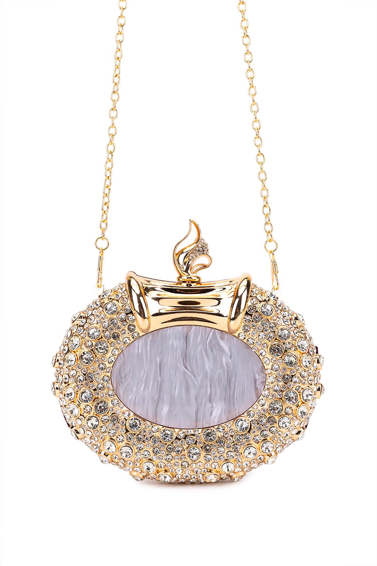  Tamer Tanca Kadın Vegan Sarı Abiye Çanta