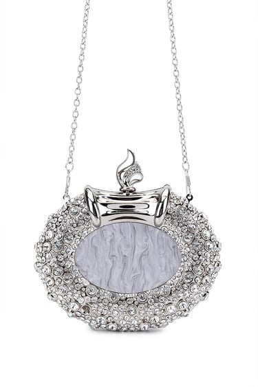  Tamer Tanca Kadın Vegan Gri Abiye Çanta