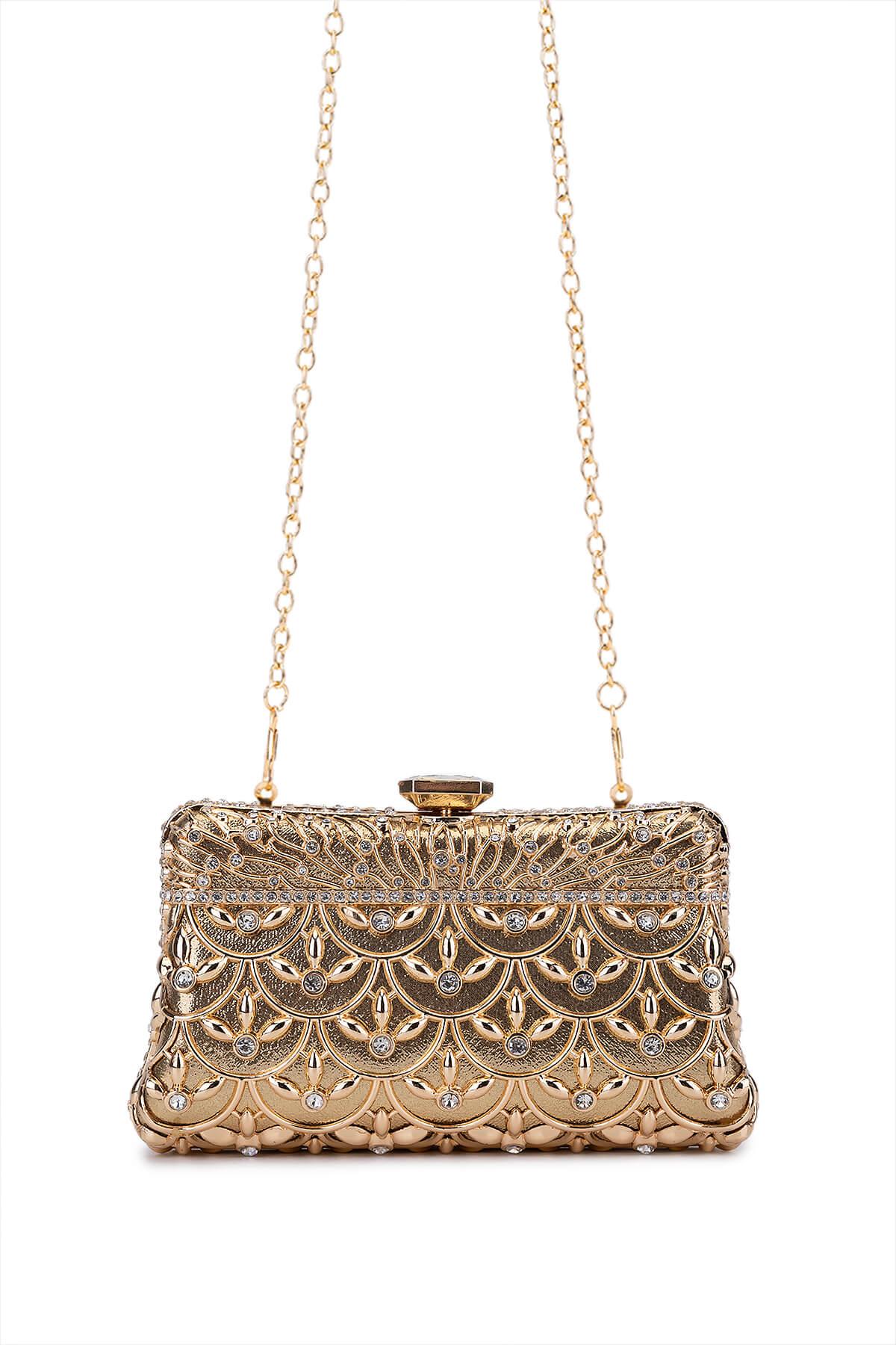  Tamer Tanca Kadın Vegan Sarı Abiye Çanta