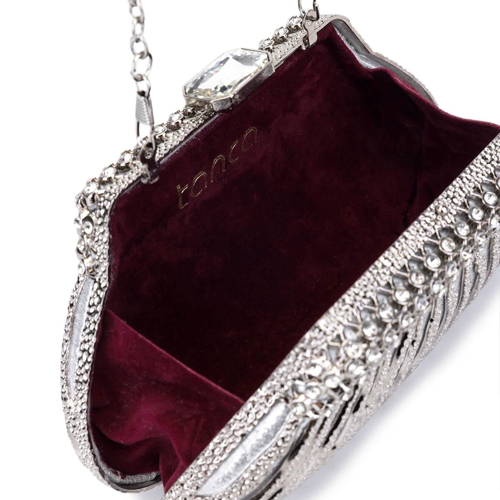 Tamer Tanca Kadın Vegan Gri Abiye Çanta