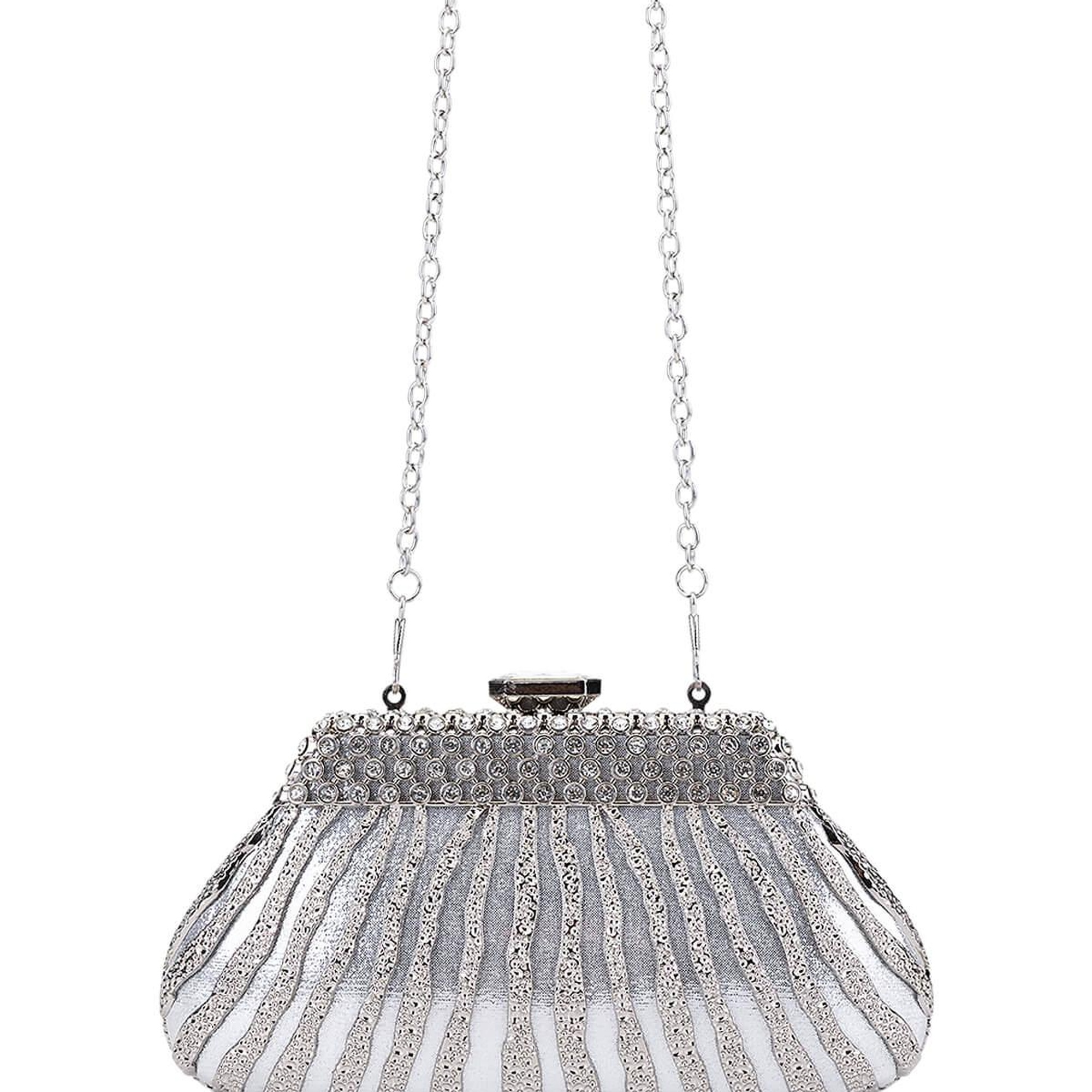 Tamer Tanca Kadın Vegan Gri Abiye Çanta