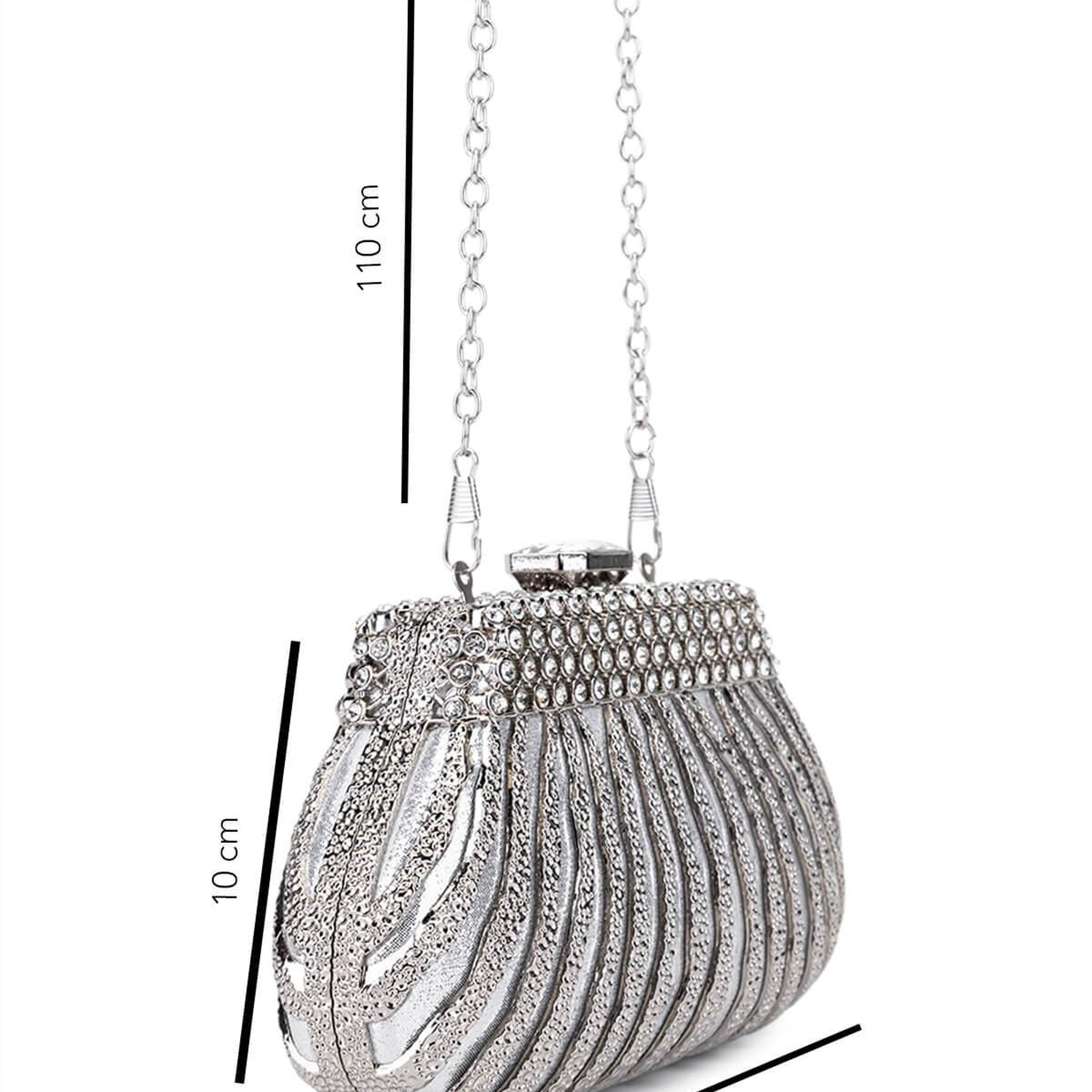 Tamer Tanca Kadın Vegan Gri Abiye Çanta