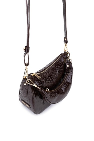  Tamer Tanca Kadın Suni Deri Kahverengi Omuz Çanta