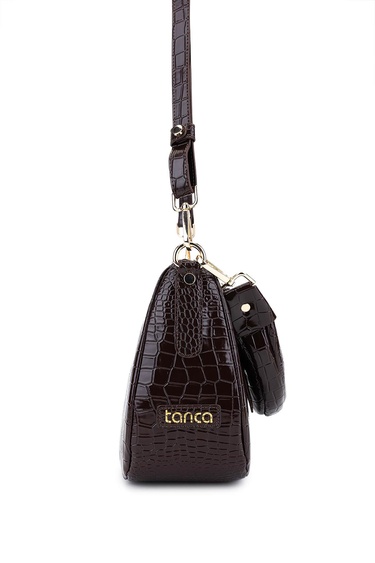  Tamer Tanca Kadın Suni Deri Kahverengi Omuz Çanta