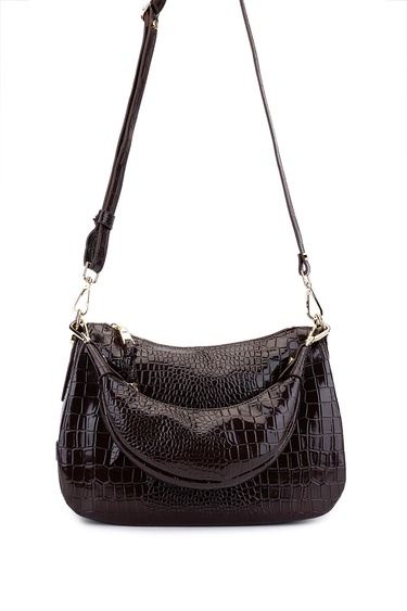  Tamer Tanca Kadın Suni Deri Kahverengi Omuz Çanta