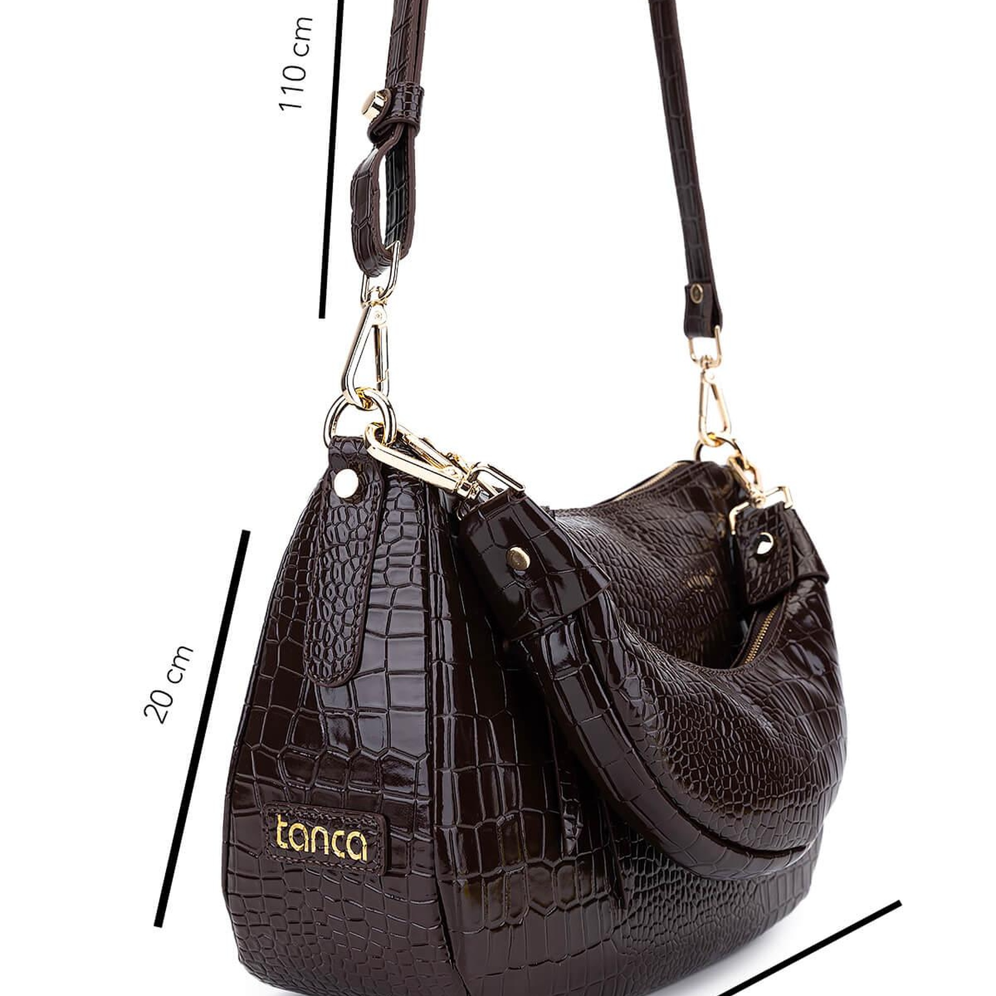 Tamer Tanca Kadın Suni Deri Kahverengi Omuz Çanta