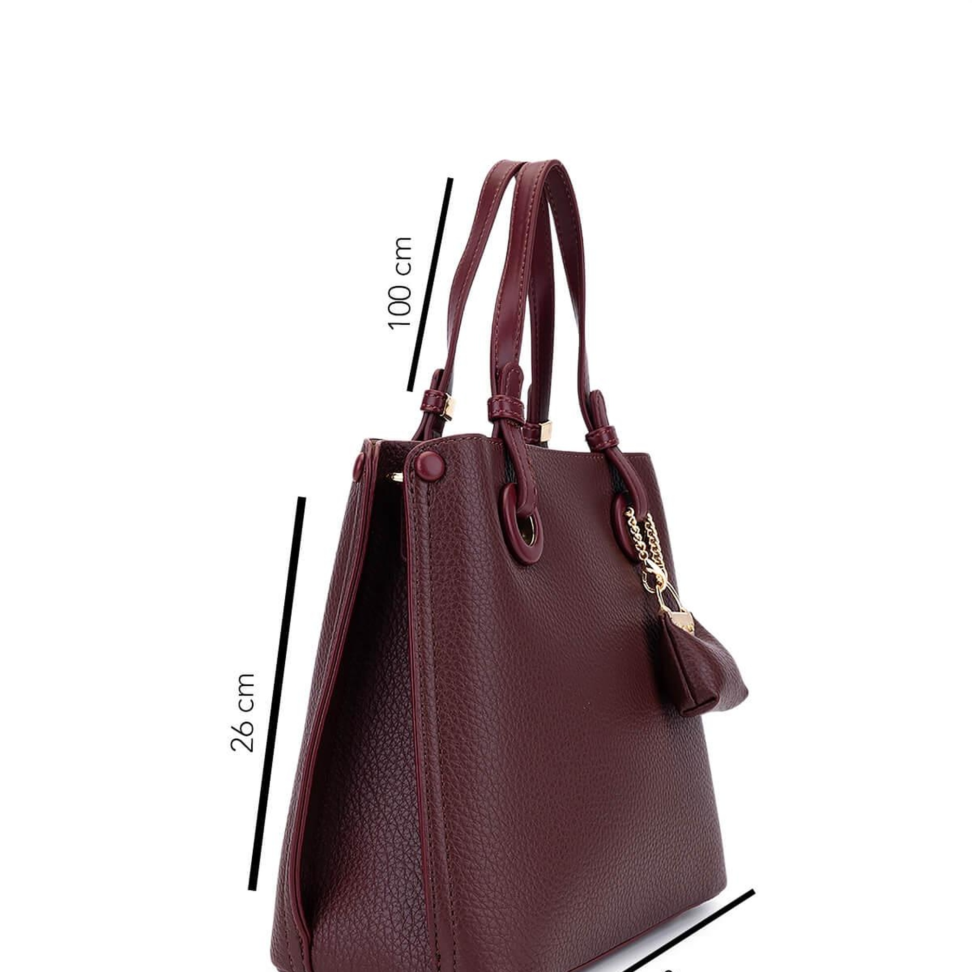 Tamer Tanca Kadın Suni Deri Bordo Omuz Çanta