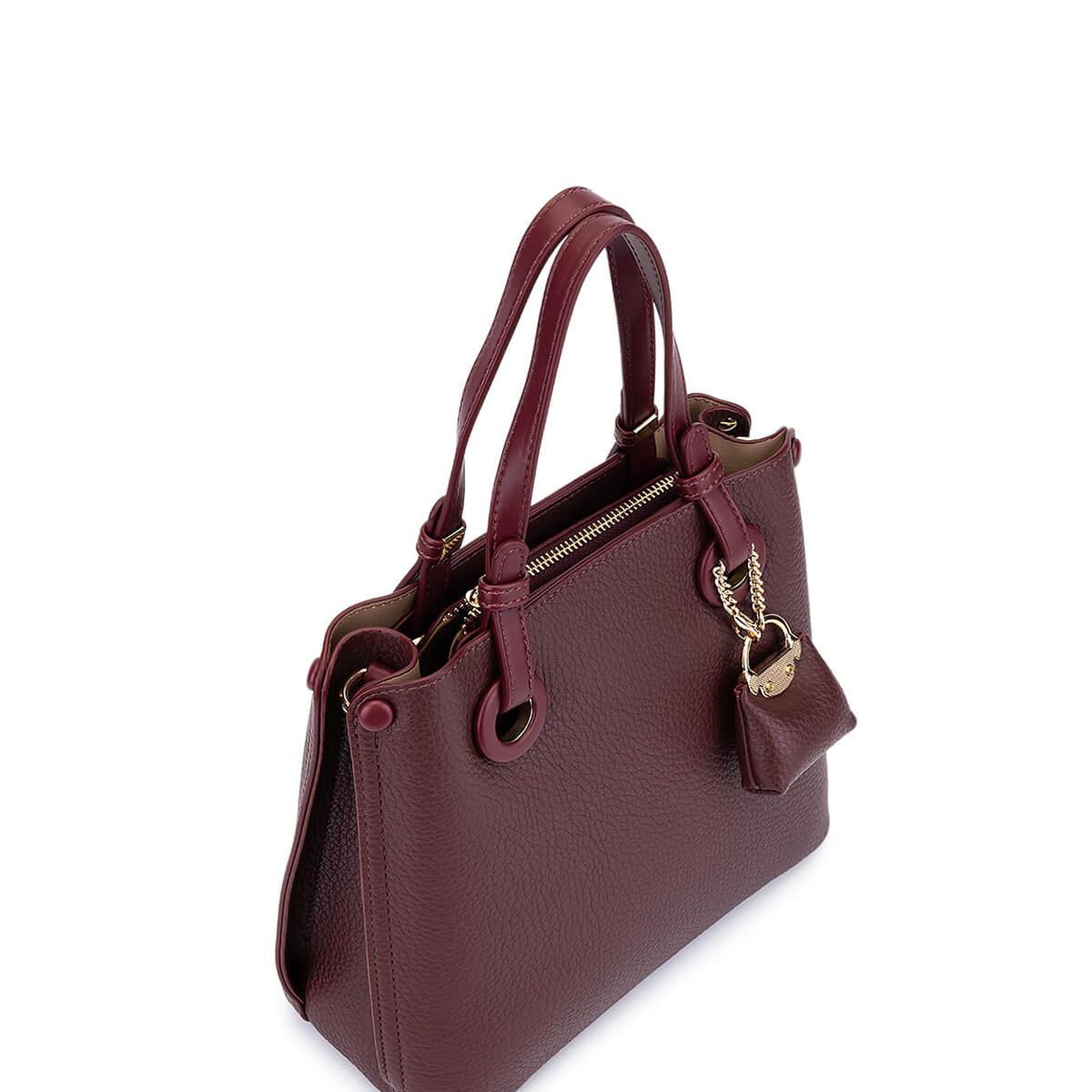 Tamer Tanca Kadın Suni Deri Bordo Omuz Çanta