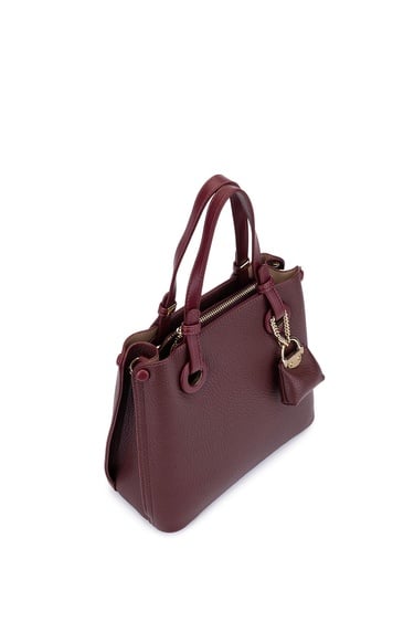  Tamer Tanca Kadın Suni Deri Bordo Omuz Çanta