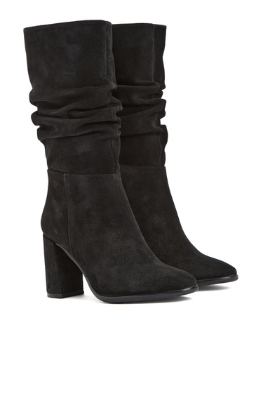  Divarese Kadın Siyah Büzgülü Çizme