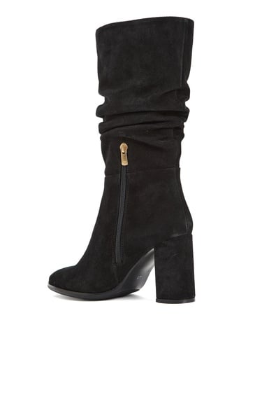  Divarese Kadın Siyah Büzgülü Çizme