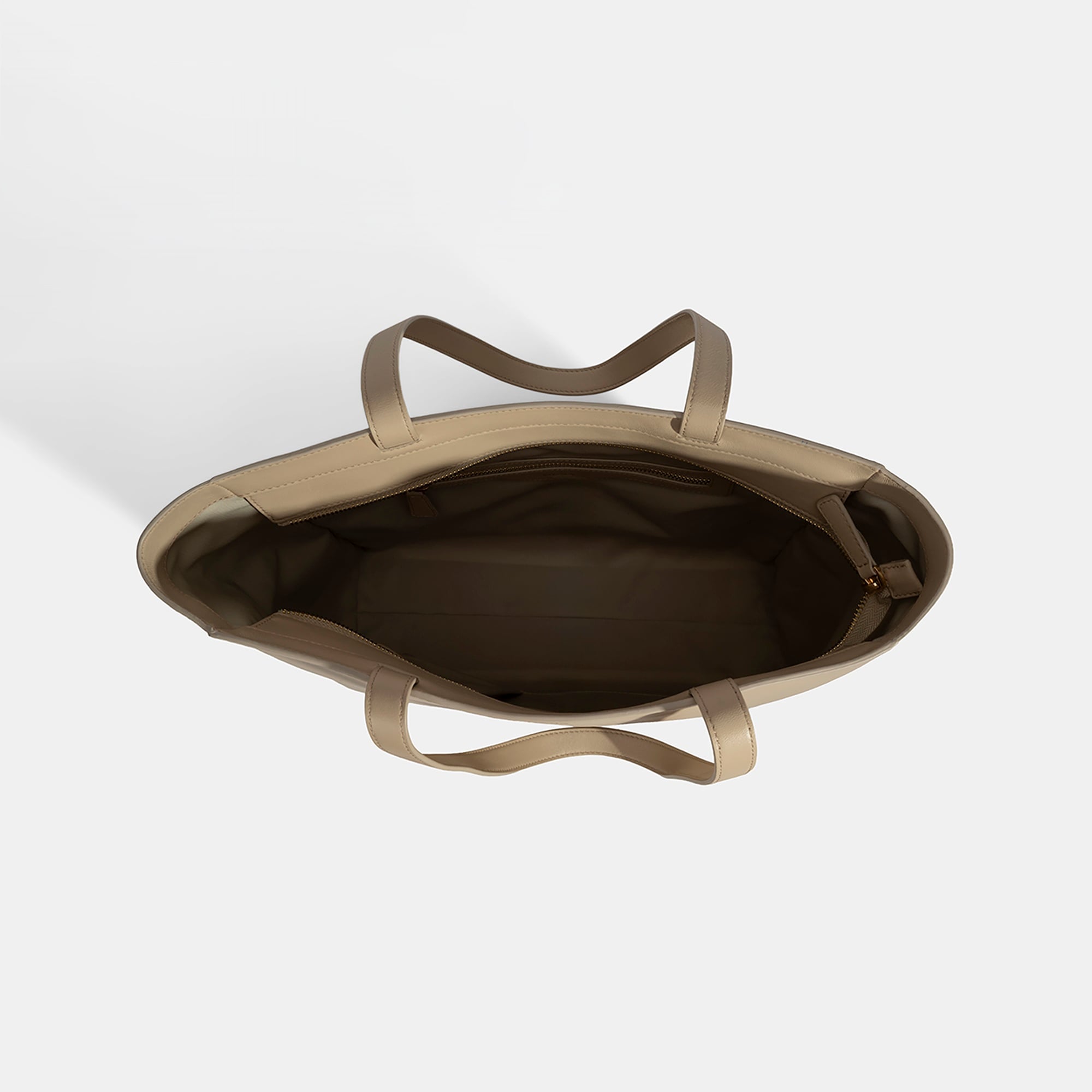 Kadın Bej Deri Omuz Çantası