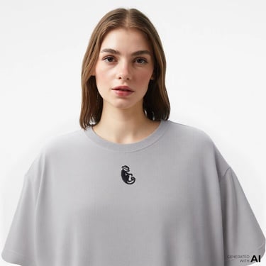  UNITED4 x Monkey Project Dj Unisex Gri T-Shirt