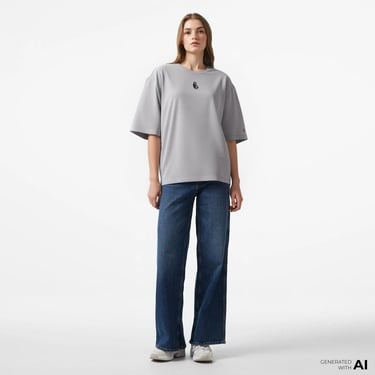  UNITED4 x Monkey Project Dj Unisex Gri T-Shirt