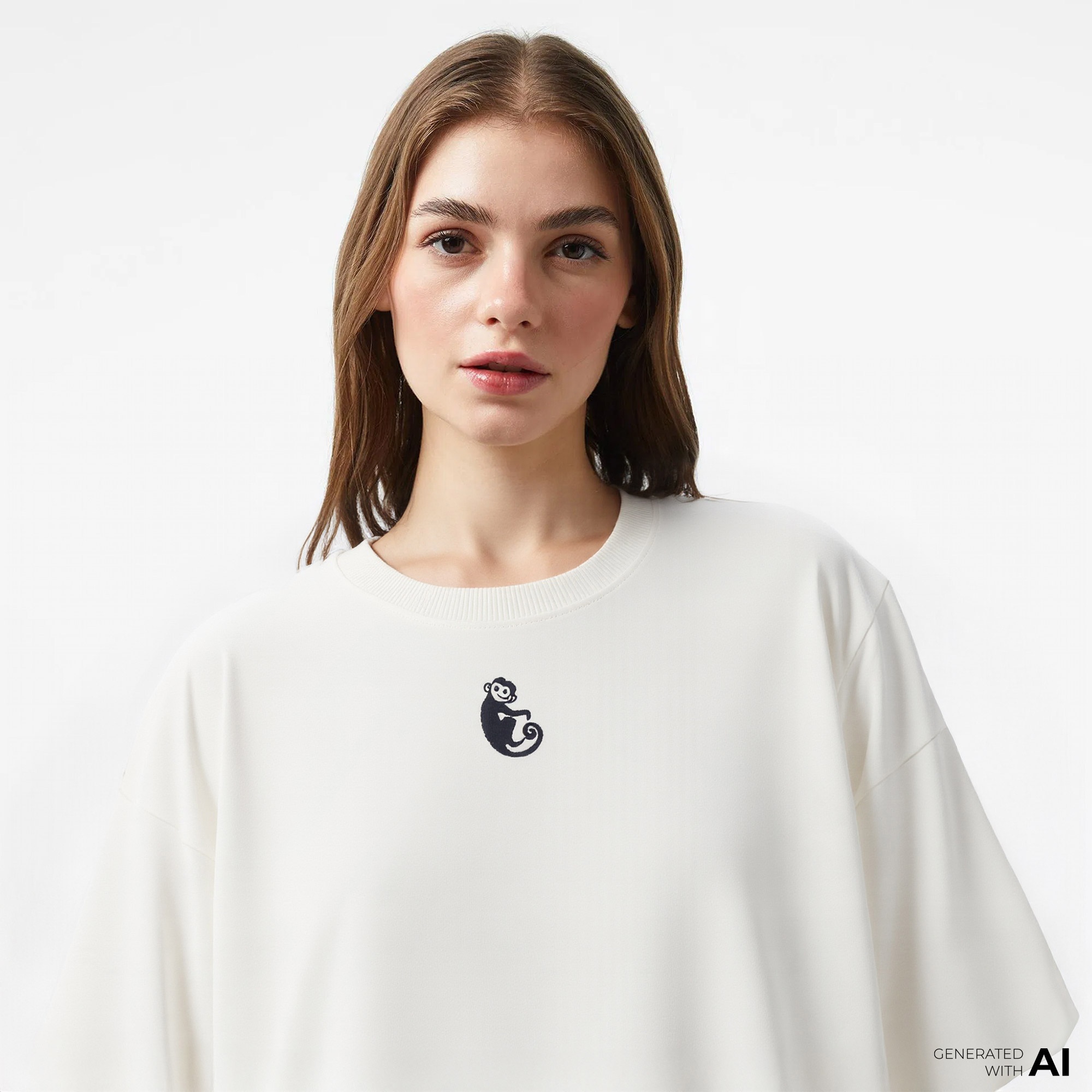 UNITED4 x Monkey Project Dj Unisex Beyaz T-Shirt