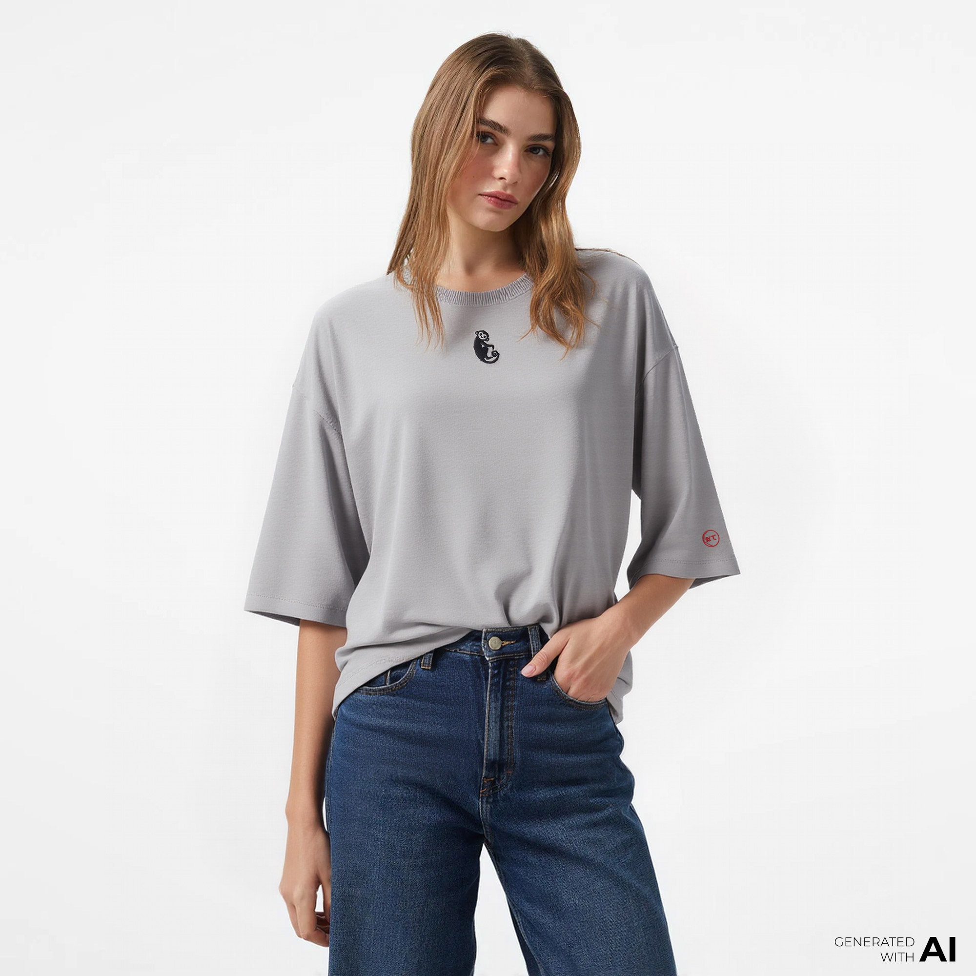 UNITED4 x Monkey Project Dj Unisex Gri T-Shirt