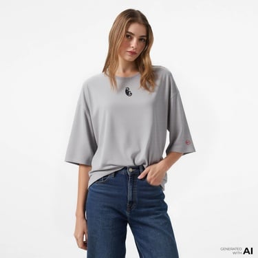  UNITED4 x Monkey Project Dj Unisex Gri T-Shirt