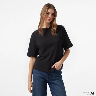  UNITED4 x Monkey Project 7 Rules Unisex Siyah T-Shirt