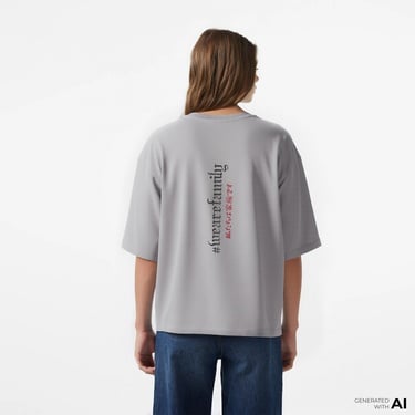  UNITED4 x Monkey Project We Are Family Unisex Gri T-Shirt