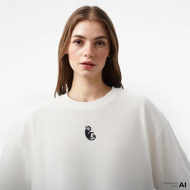  UNITED4 x Monkey Project 7 Rules Unisex Beyaz T-Shirt