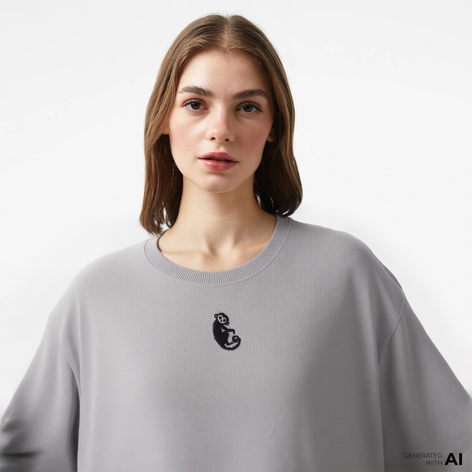 UNITED4 x Monkey Project We Are Family Unisex Gri T-Shirt