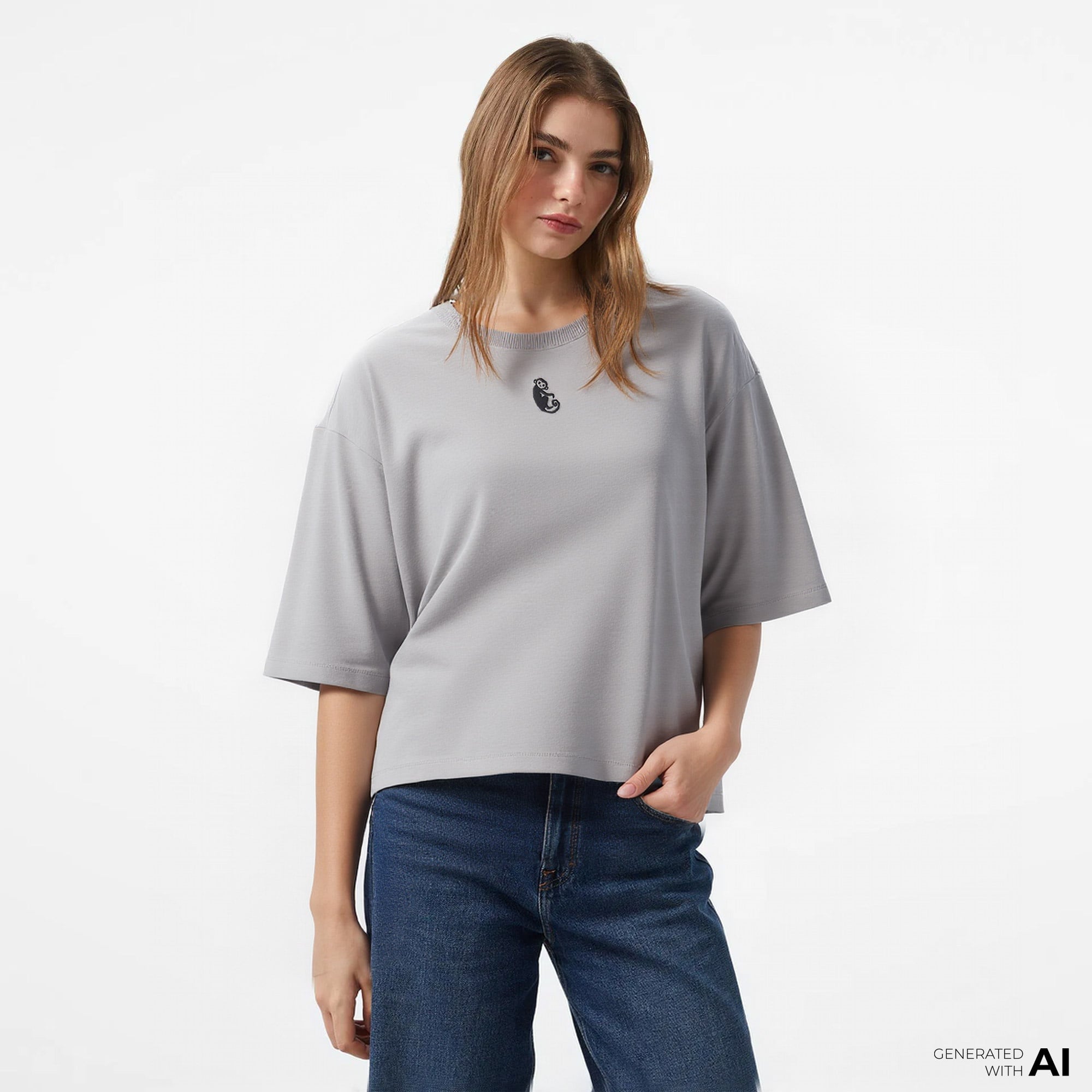 UNITED4 x Monkey Project Where Is The After Party  Unisex Gri T-Shirt