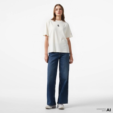  UNITED4 x Monkey Project 7 Rules Unisex Beyaz T-Shirt