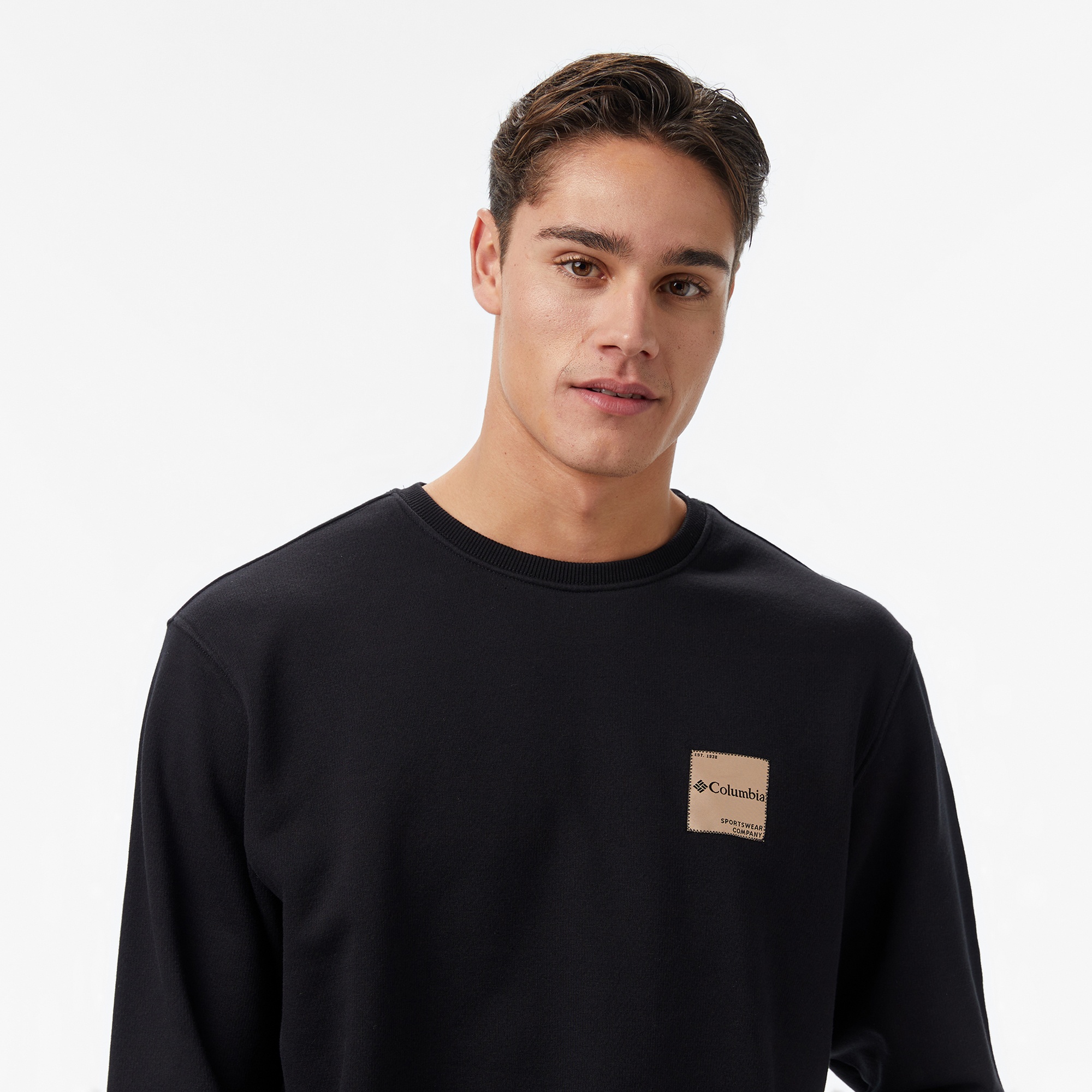 Columbia Cs0450 Csc Boxy Brand Crew Erkek Siyah Sweatshirt