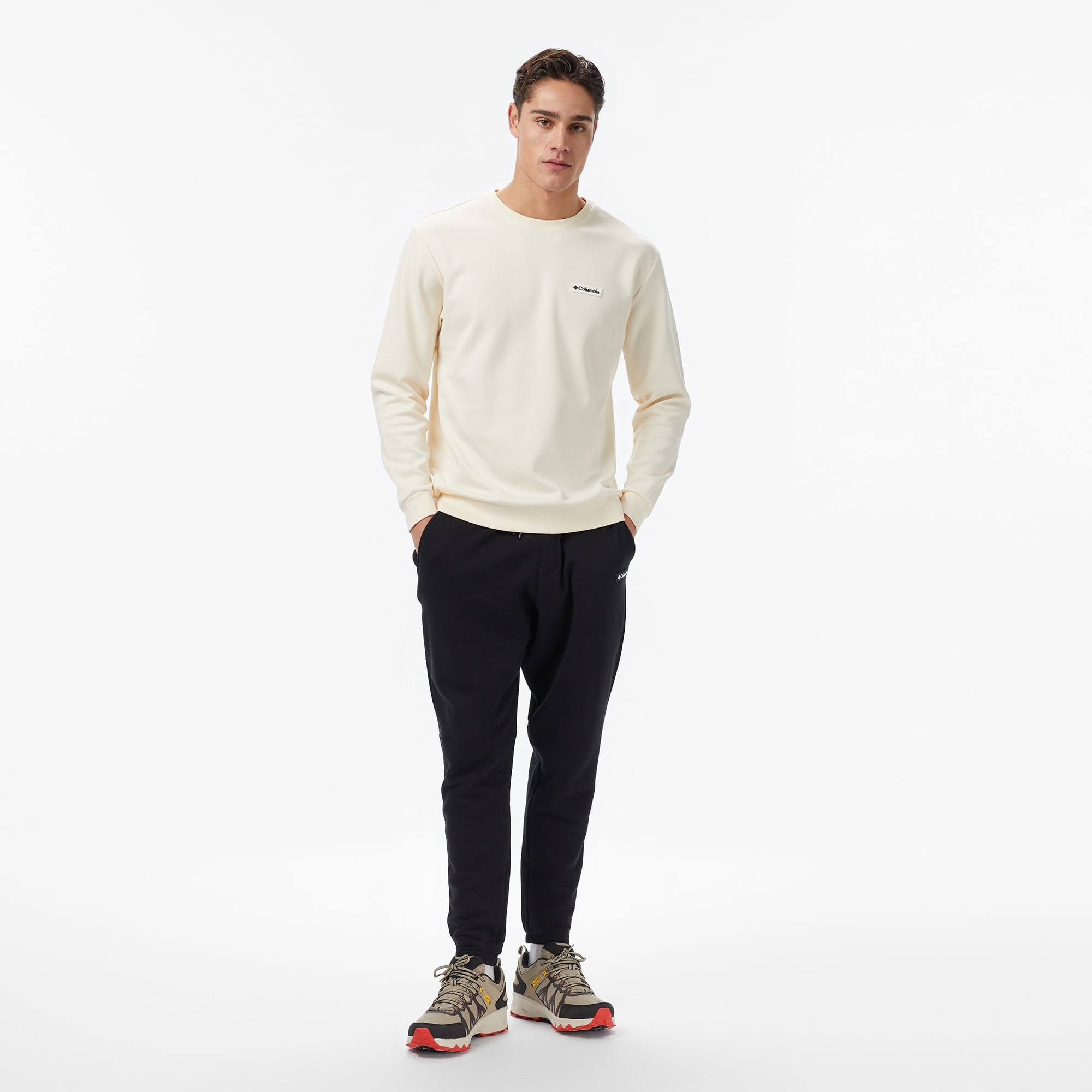 Columbia Cs0382 Csc Gem Label Crewneck Erkek Krem Sweatshirt