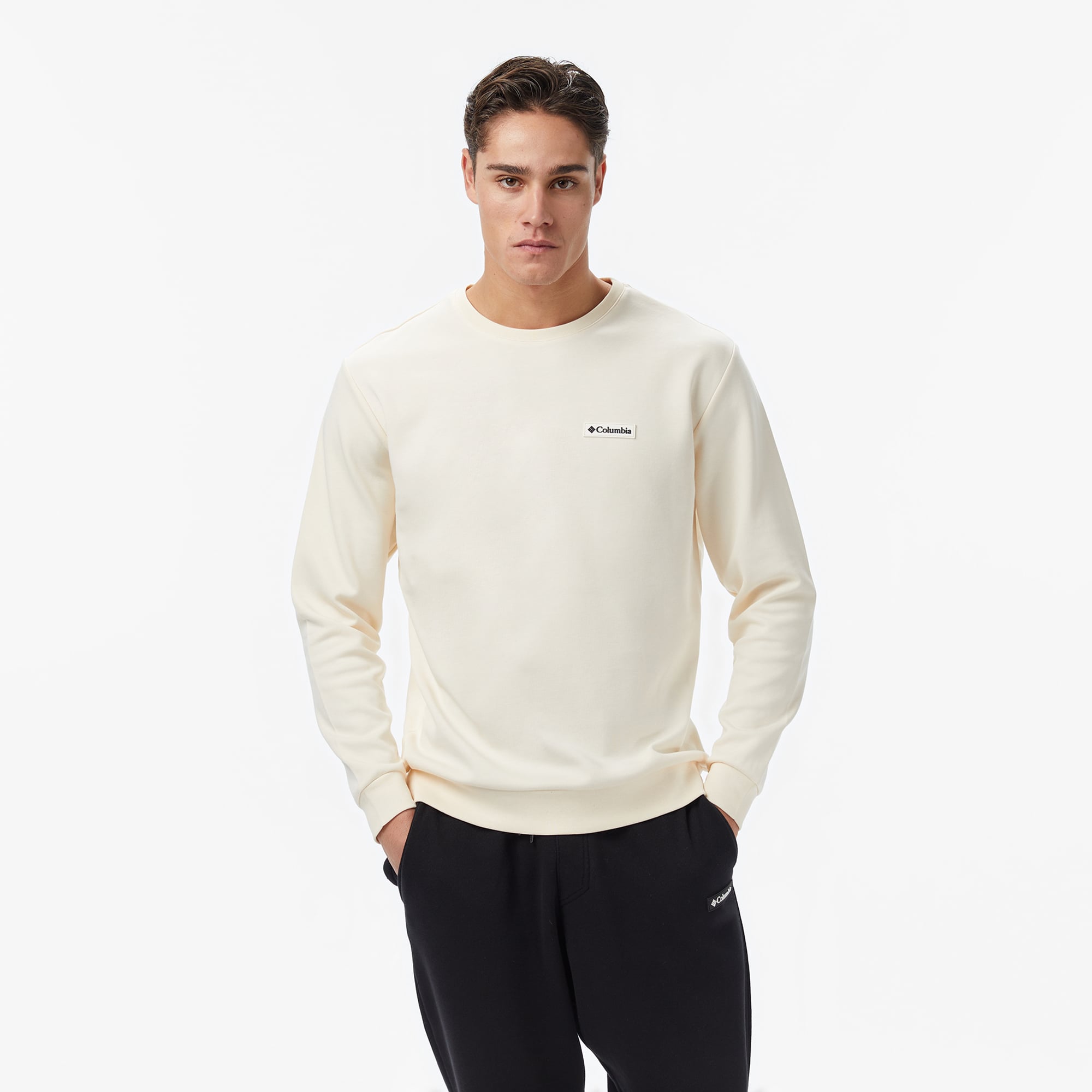  Columbia Cs0382 Csc Gem Label Crewneck Erkek Krem Sweatshirt