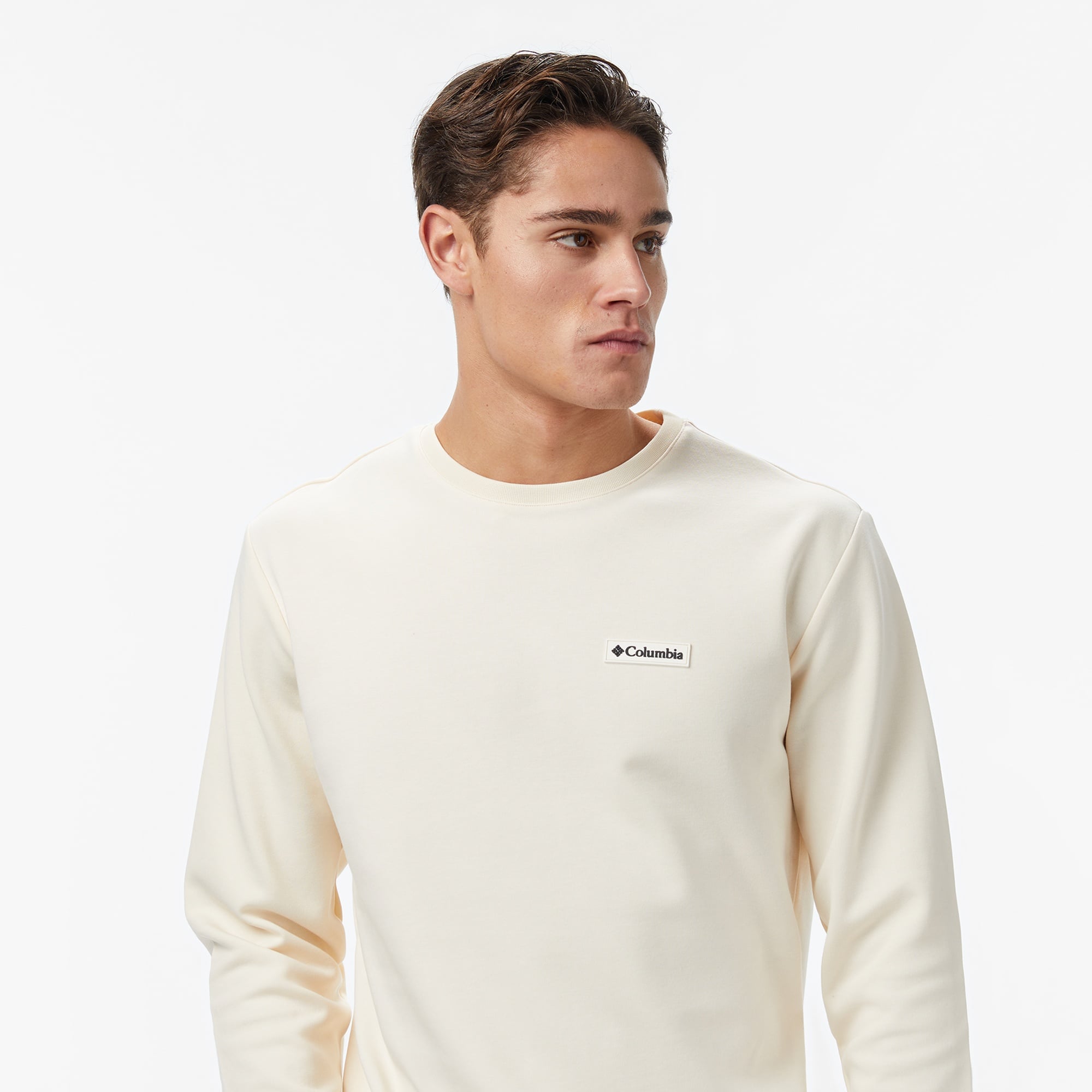 Columbia Cs0382 Csc Gem Label Crewneck Erkek Krem Sweatshirt