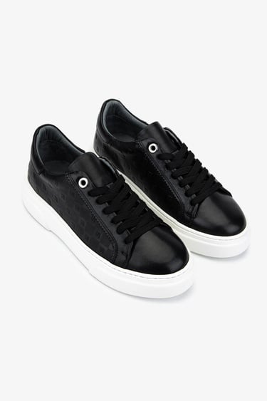  Valmenti Kadın Hakiki Deri Siyah Sneakers & Spor Ayakkabı